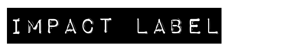 Impact label font preview